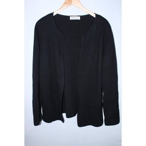 Johnstons Cashmere Women's US 8 - 38" - 97 cm Black Open Front Cashmere Cardigan